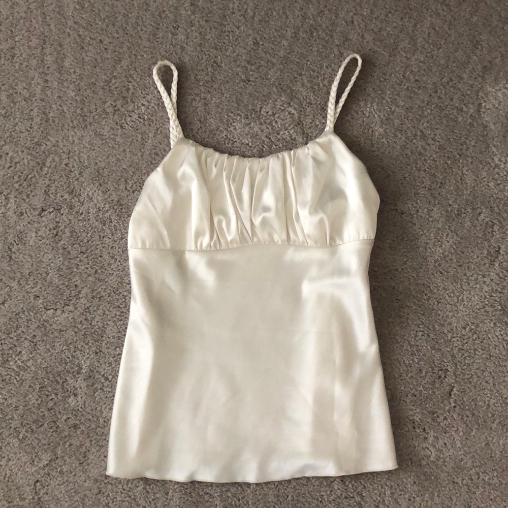 IZ blouse with braided spaghetti straps.